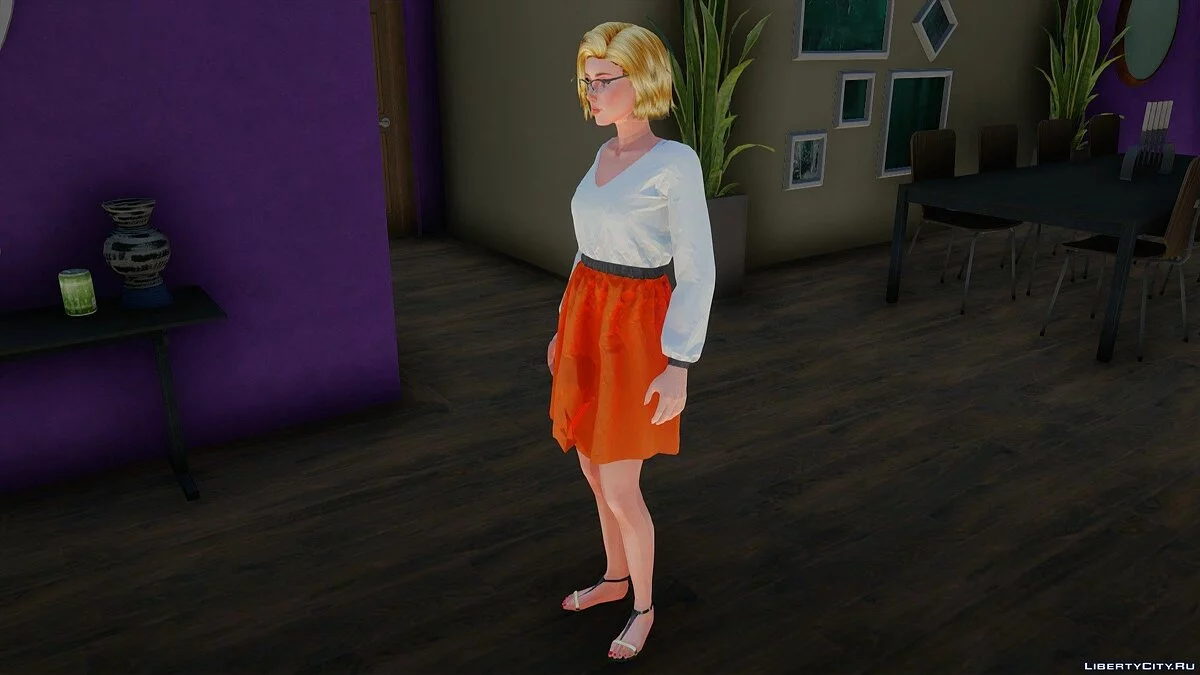 Саманта в повседневной одежде v2 из Sims 4 / GTA San Andreas