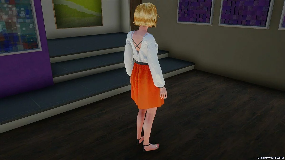 Саманта в повседневной одежде v2 из Sims 4 / GTA San Andreas
