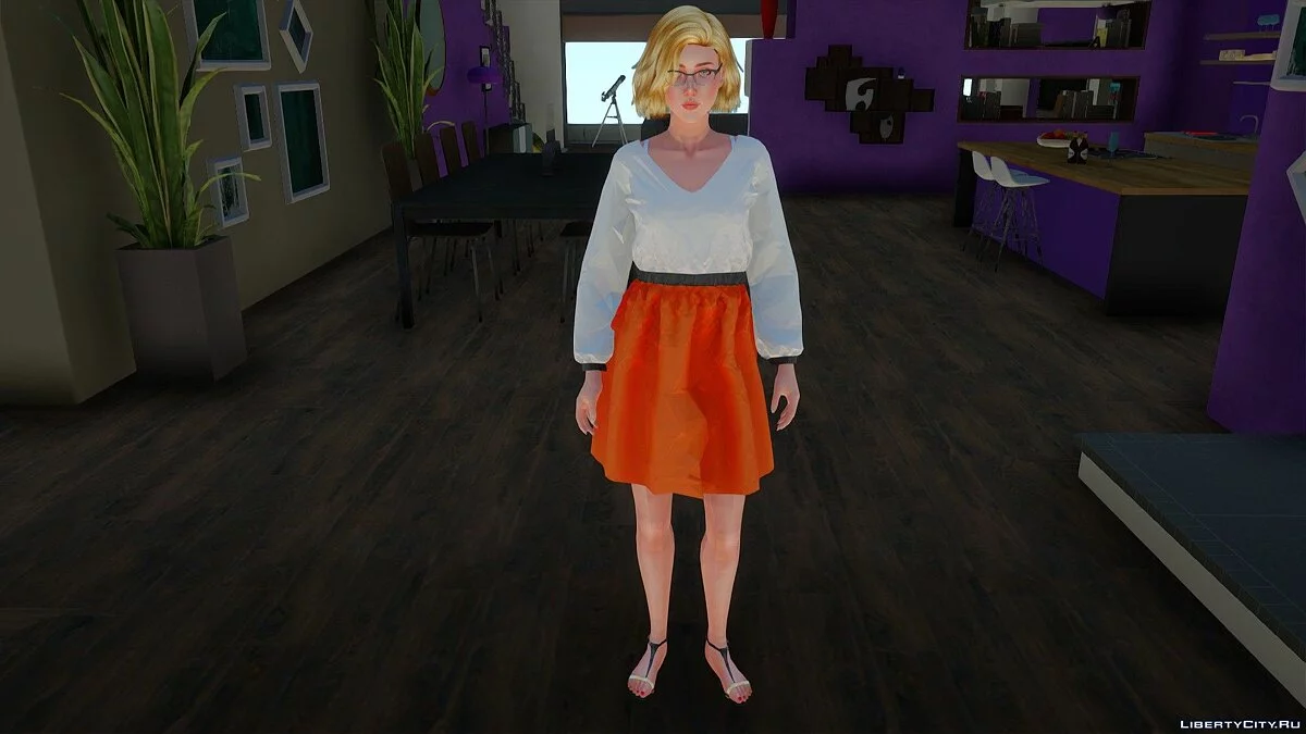 Саманта в повседневной одежде v2 из Sims 4 / GTA San Andreas
