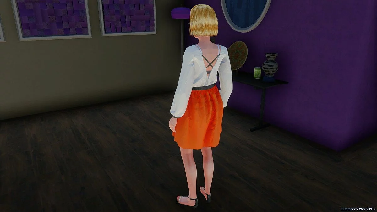 Саманта в повседневной одежде v2 из Sims 4 / GTA San Andreas