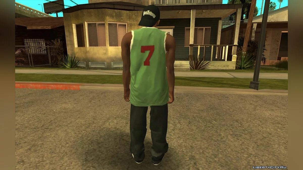 Сиджей в одежде банды Grove Street / GTA San Andreas
