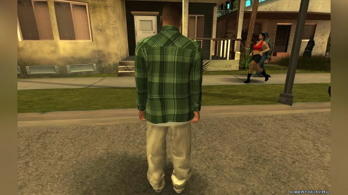 Сиджей в одежде банды Grove Street / GTA San Andreas