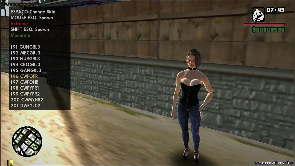 Jill Valentine Sexy Corset / GTA San Andreas