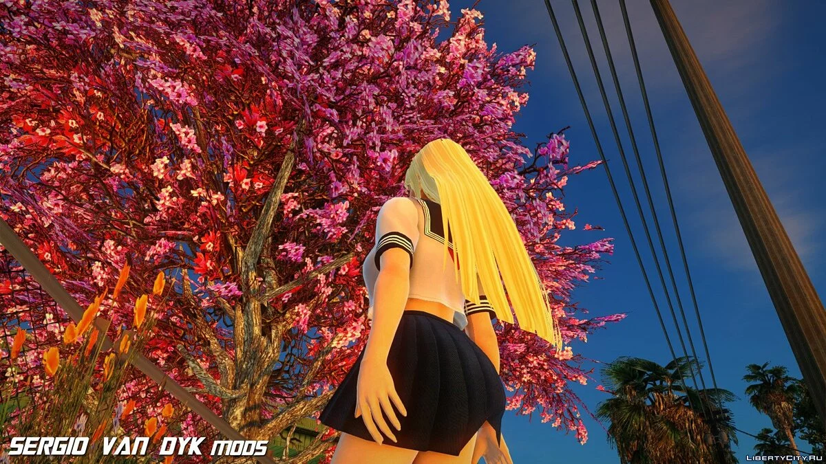 Мэри Роуз в школьной форме / GTA San Andreas