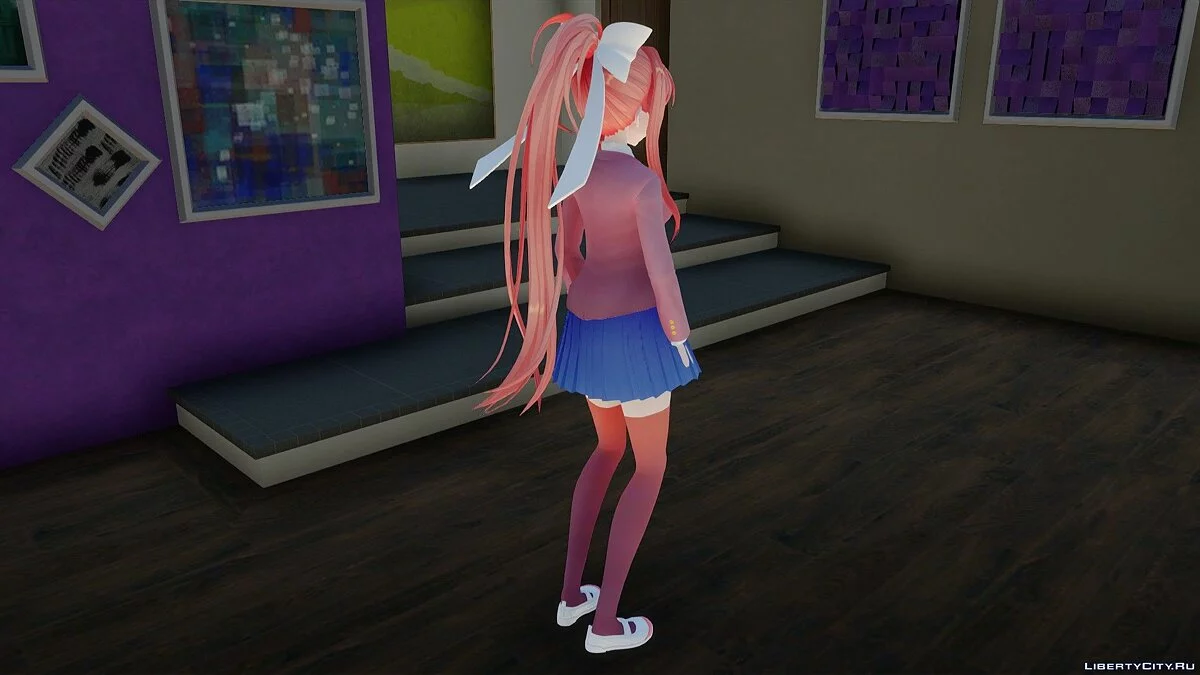 Моника из Doki Doki Literature Club / GTA San Andreas