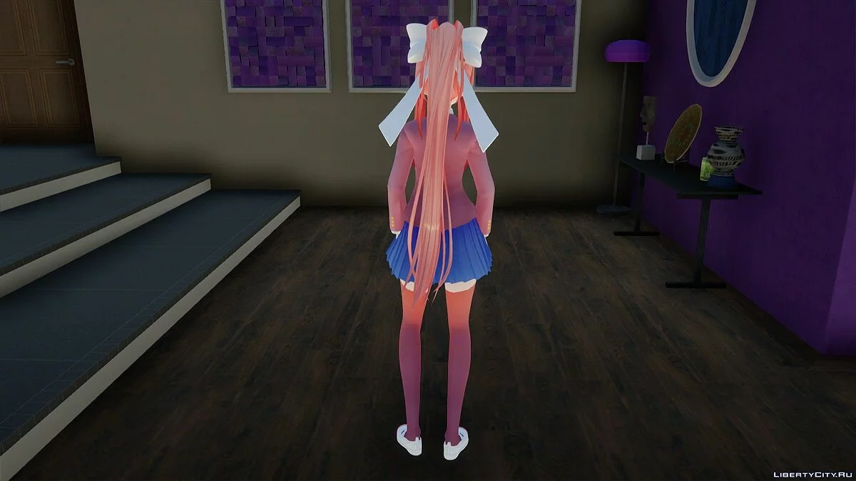 Моника из Doki Doki Literature Club / GTA San Andreas