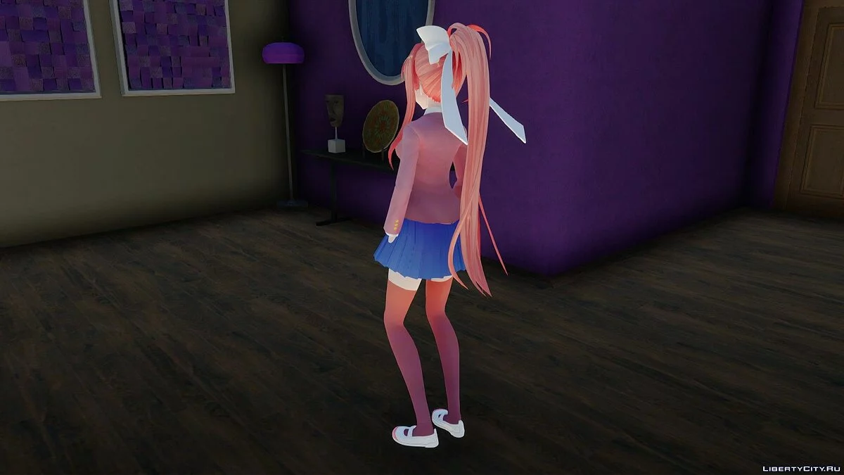 Моника из Doki Doki Literature Club / GTA San Andreas