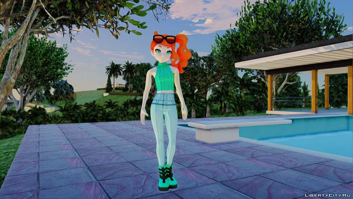 Соня в повседневной одежде из Pokemon Sword And Shield / GTA San Andreas
