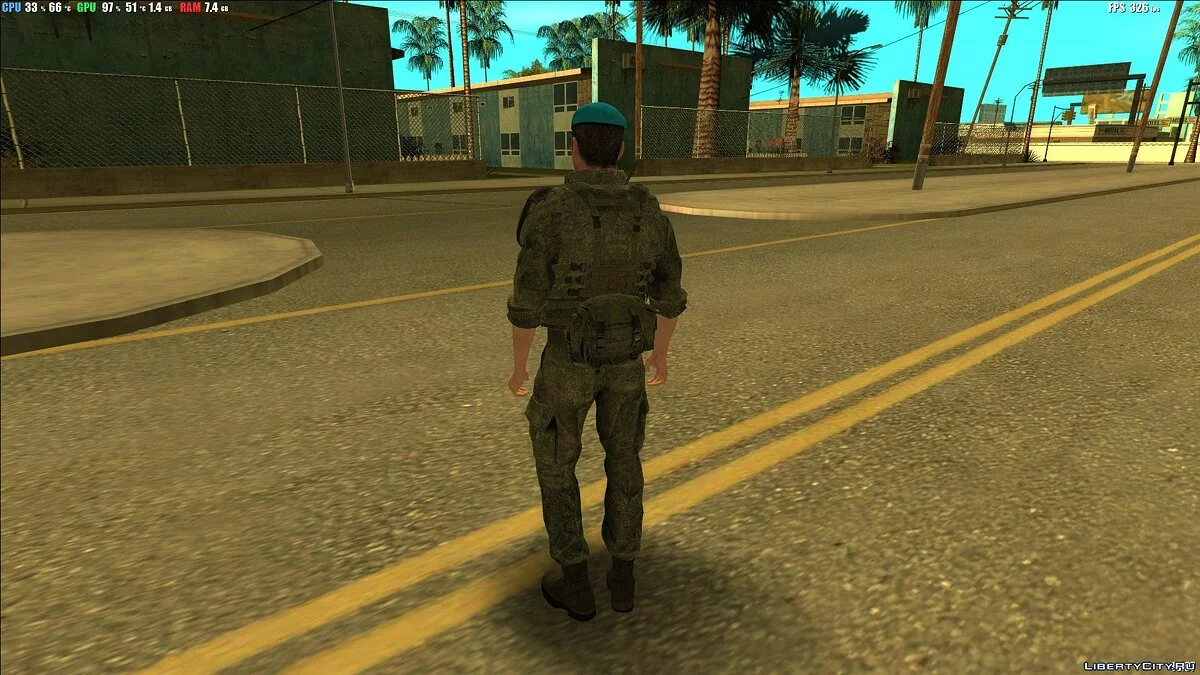 Военнослужащий ВДВ в боевой выкладке / GTA San Andreas