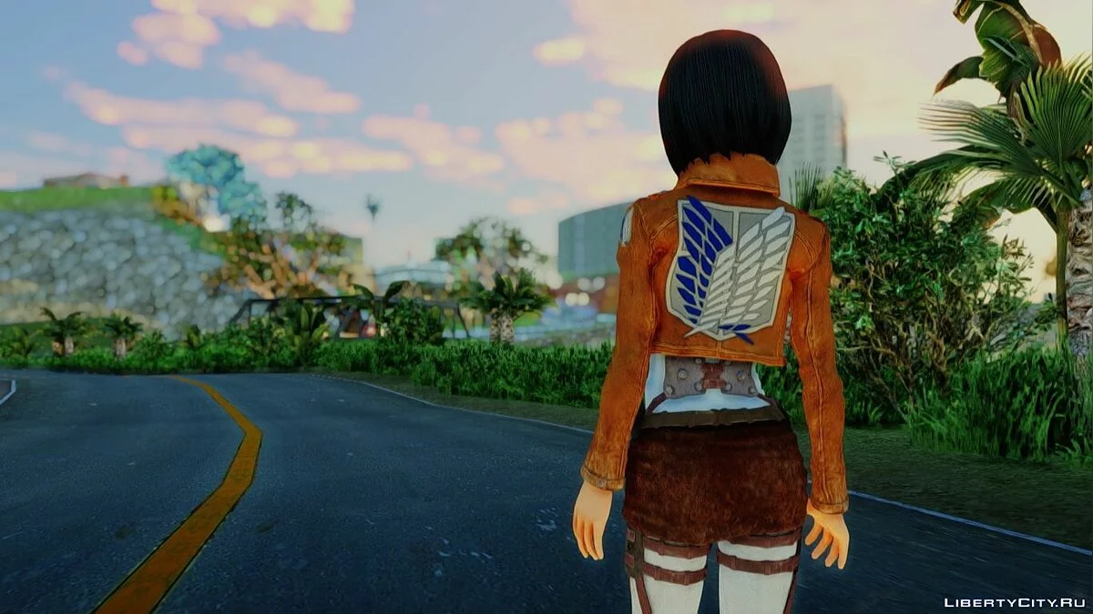 Микаса Аккерман из Shingeki No Kyojin / GTA San Andreas