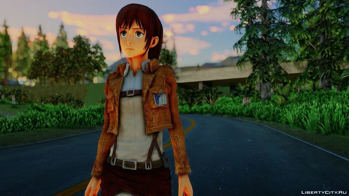 Саша Браус из Shingeki No Kyojin / GTA San Andreas