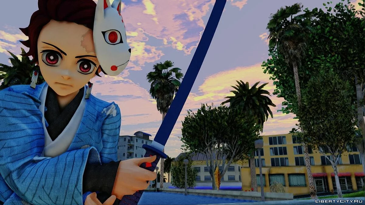 Танджиро Камадо из Kimetsu no Yaiba / GTA San Andreas