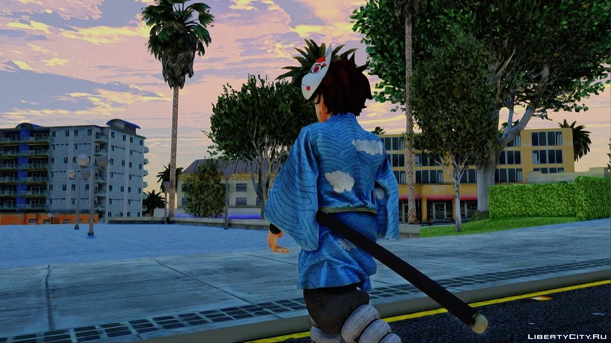Танджиро Камадо из Kimetsu no Yaiba / GTA San Andreas