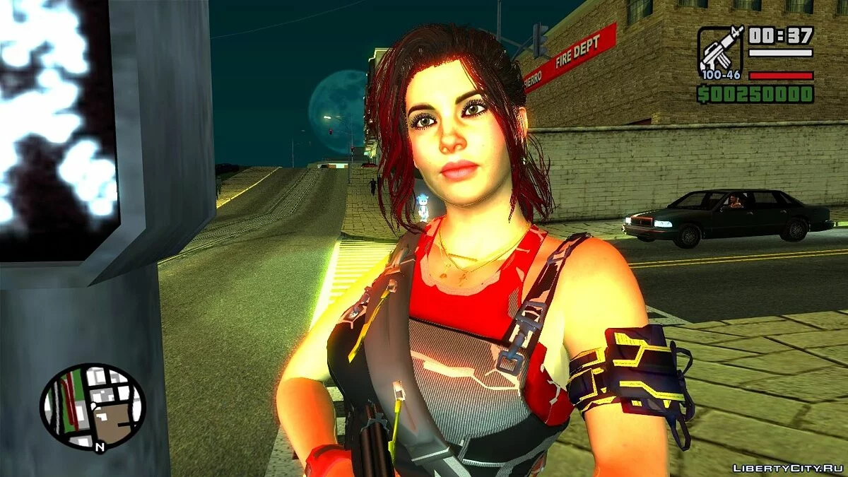 Claire Russell from CP2077 / GTA San Andreas