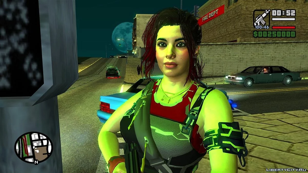 Claire Russell from CP2077 / GTA San Andreas