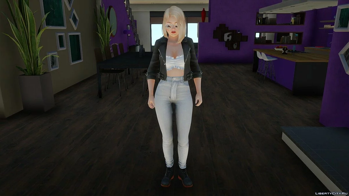 Хелена Дуглас в костюме Байкер / GTA San Andreas