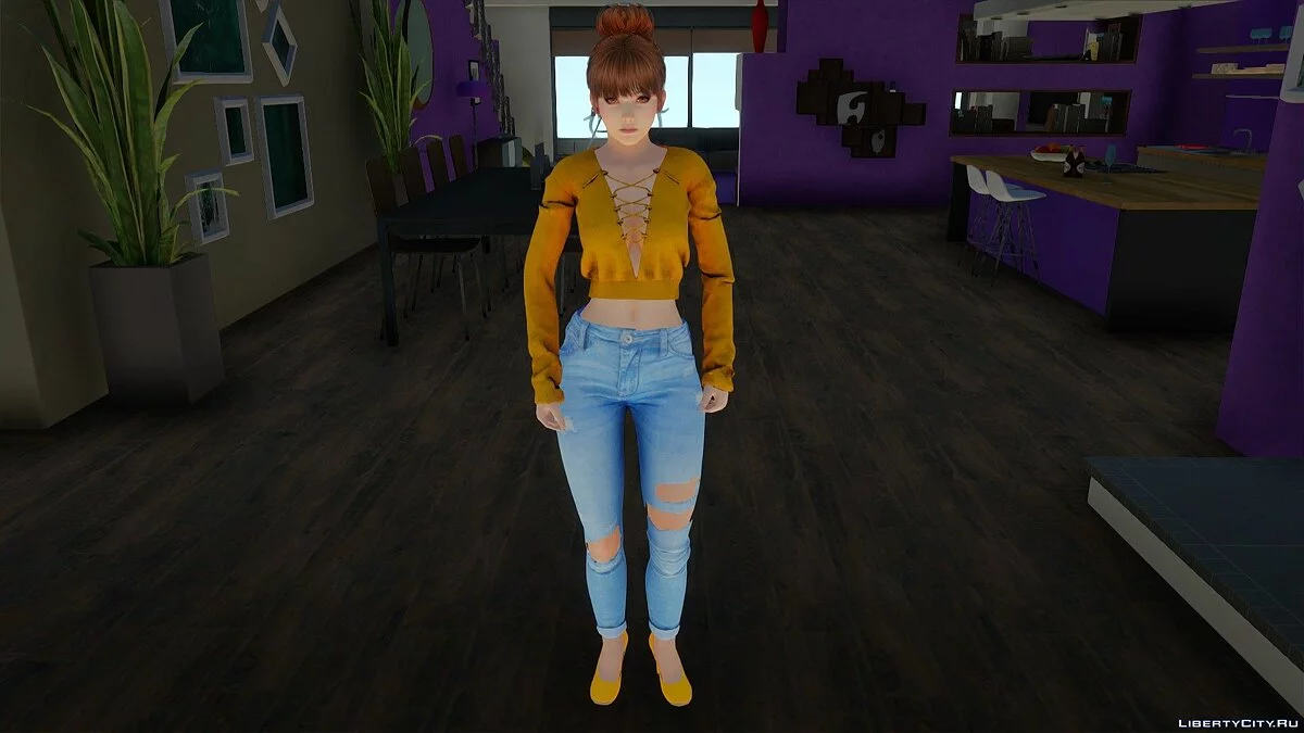 Касуми в повседневной одежде v14 / GTA San Andreas