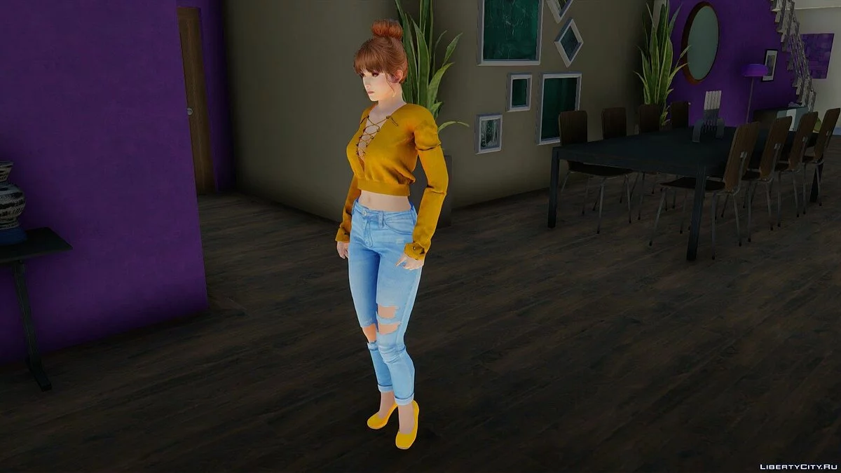 Касуми в повседневной одежде v14 / GTA San Andreas