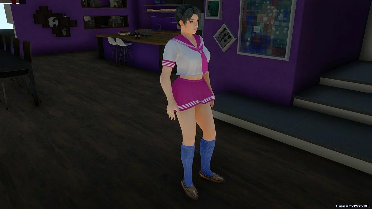 Момиджи в школьной форме из Dead or Alive Xtreme Venus Vacation / GTA San Andreas