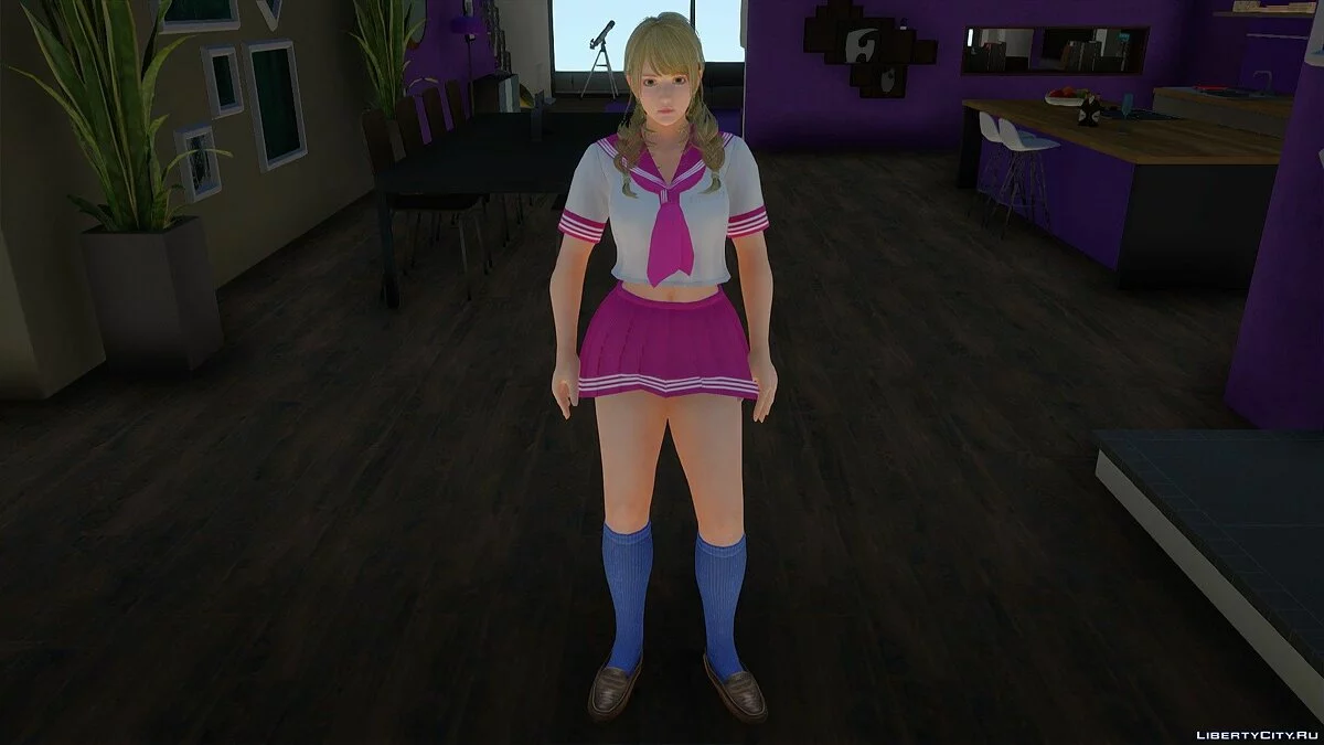 Моника в школьной форме из Dead or Alive Xtreme Venus Vacation / GTA San Andreas