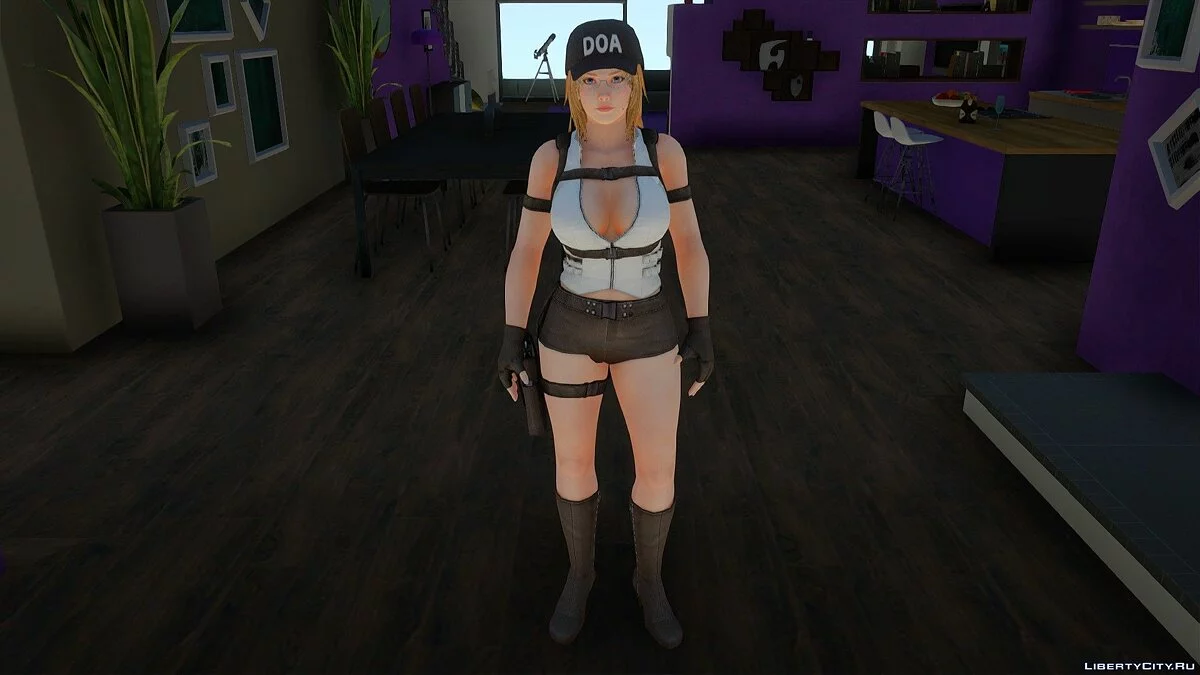Тина Армстронг в униформе службы безопасности из Dead or Alive 5 Ultimate / GTA San Andreas