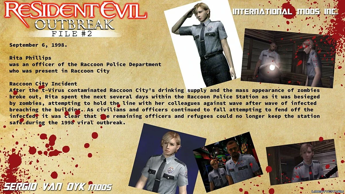 Рита Филлипс RPD из Resident Evil Outbreak / GTA San Andreas