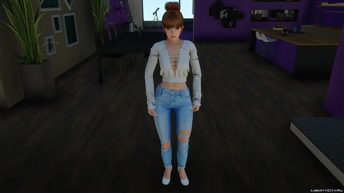 Касуми в повседневной одежде v14 / GTA San Andreas