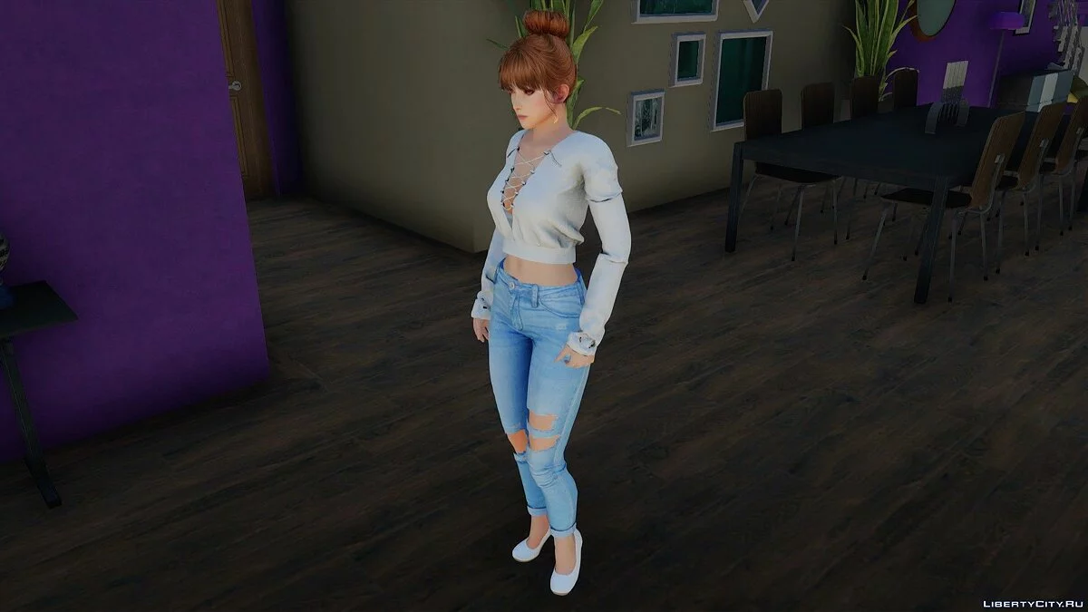 Касуми в повседневной одежде v14 / GTA San Andreas