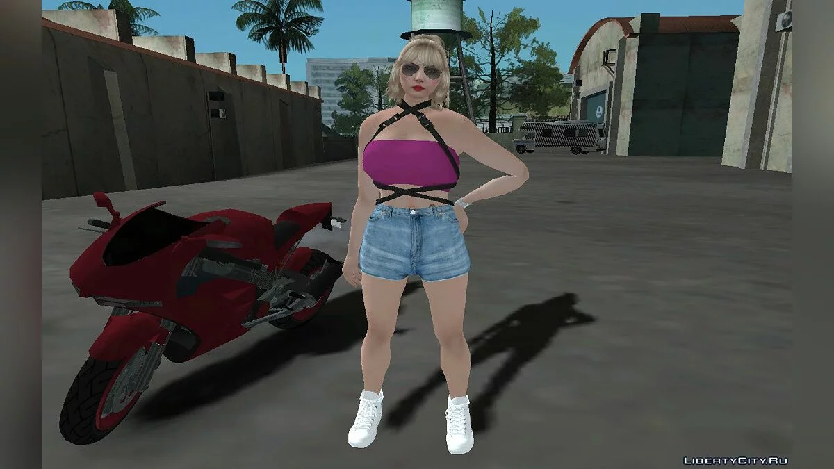 Рандомный скин девушки-блондинки из GTA Online #9 / GTA San Andreas