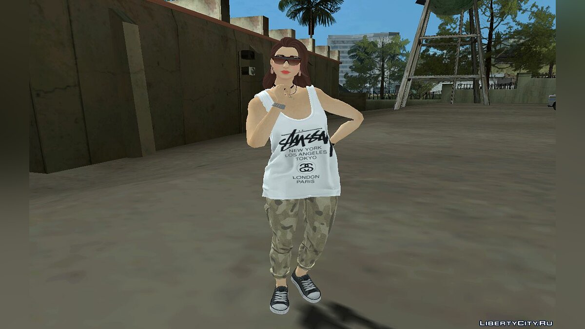 Скачать Ruby из Фортнайт в повседневной одежде v1 для GTA San Andreas