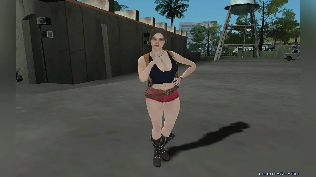Сексуальная Клэр Рэдфилд из Resident Evil 2 Remake / GTA San Andreas