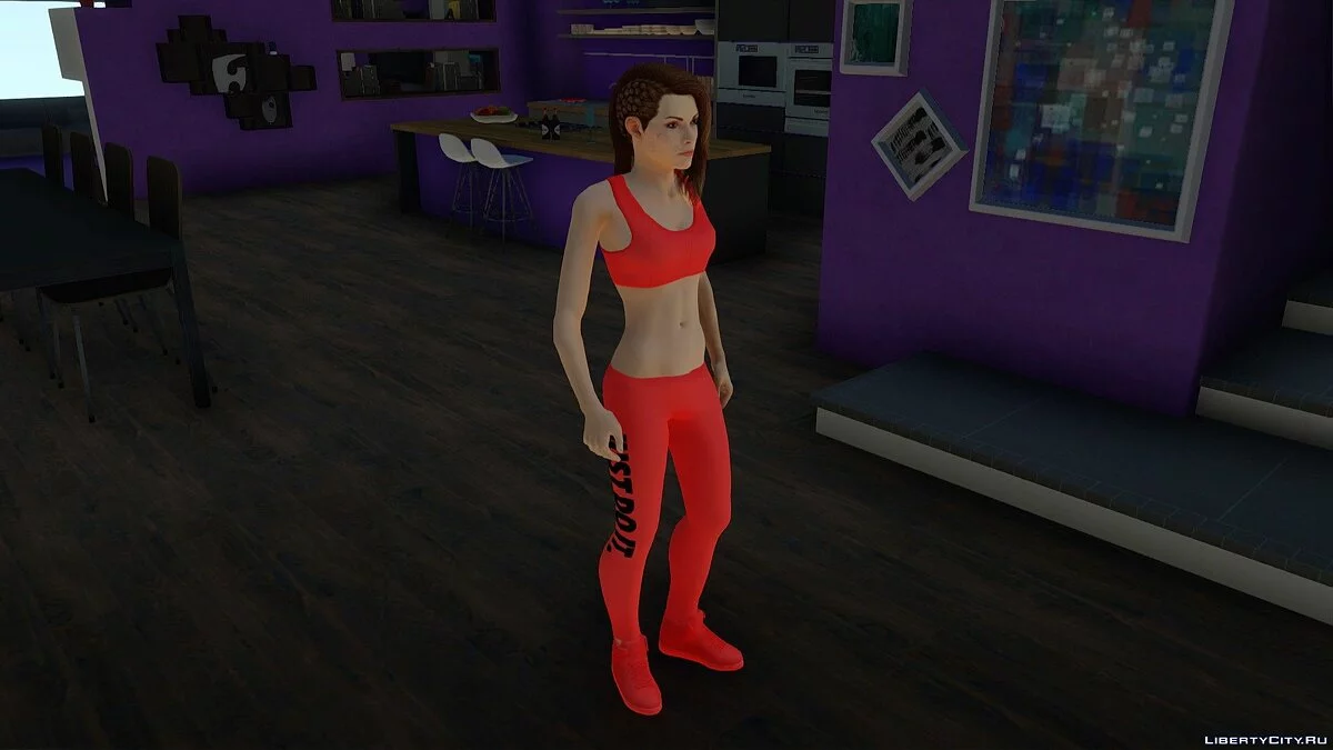 Шелли Харрисон в спортивном костюме Nike из Bombshell / GTA San Andreas