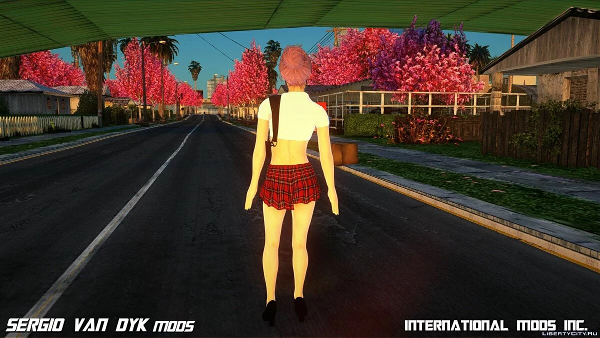 Ада Вонг в школьной форме / GTA San Andreas