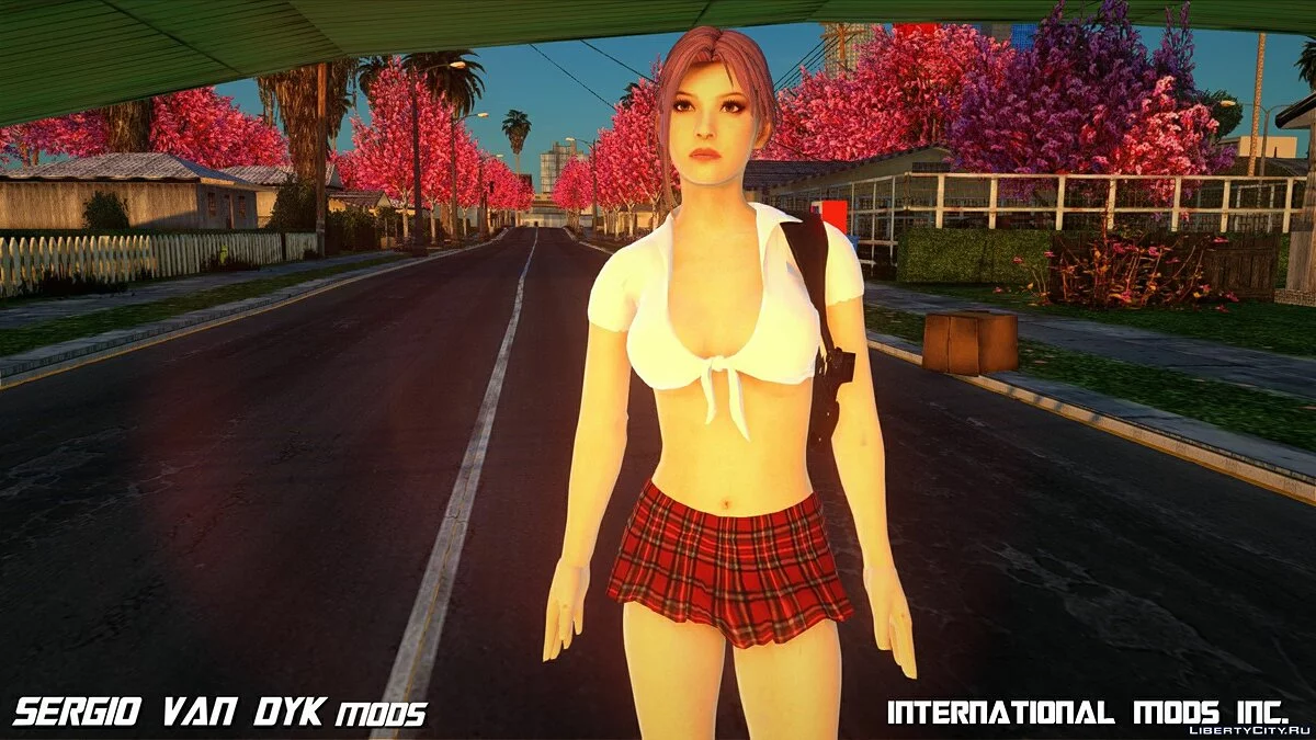 Ада Вонг в школьной форме / GTA San Andreas