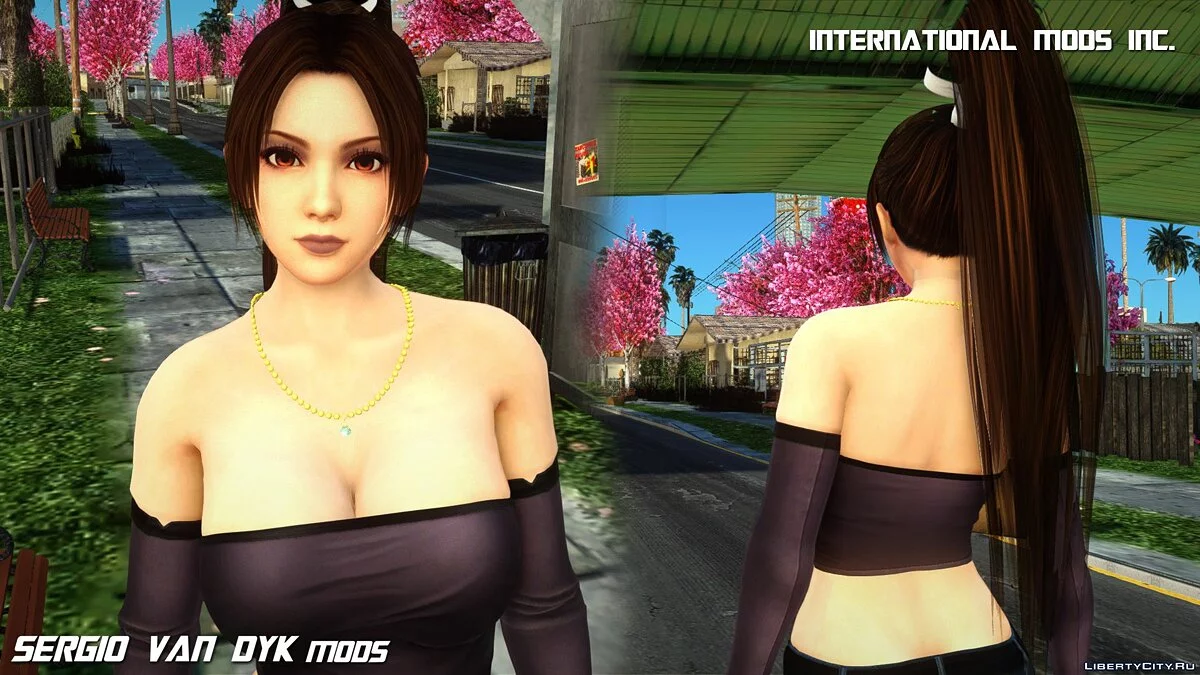 Мэй Ширануи в темной повседневной одежде / GTA San Andreas
