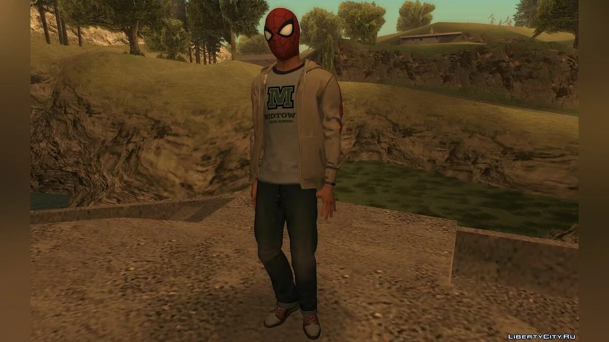 Человек-паук (Майлз Моралес) - тренировочный наряд PS4 / GTA San Andreas