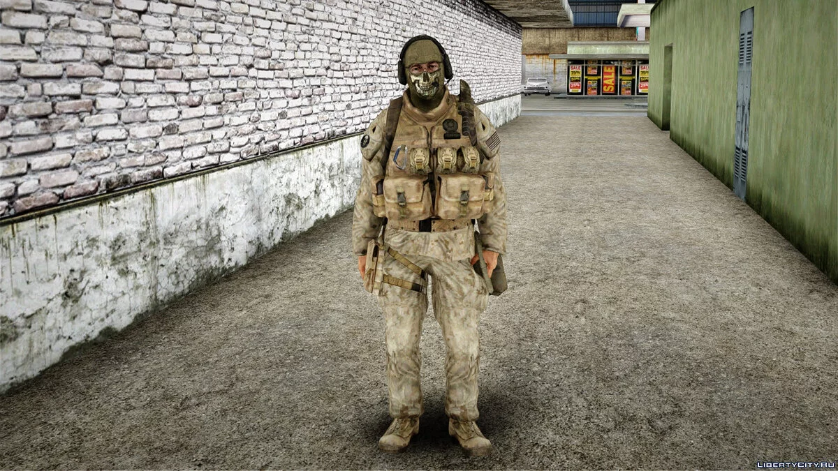 CoD MW2 Ghost Model v1 / GTA San Andreas