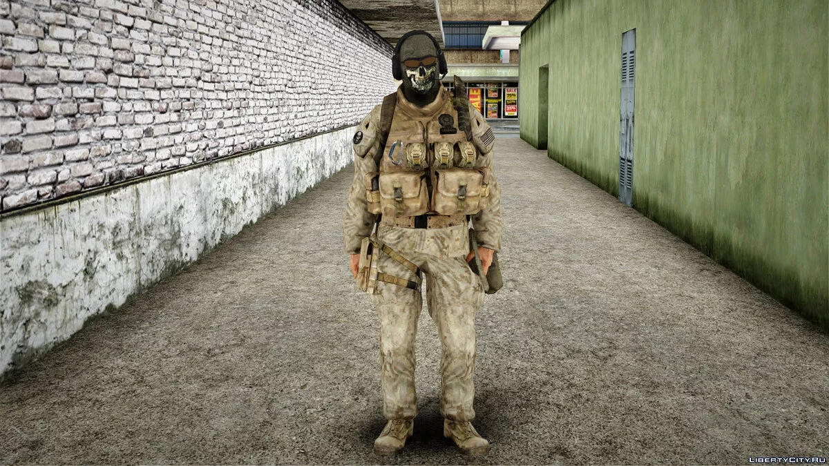 CoD MW2 Ghost Model v5 / GTA San Andreas