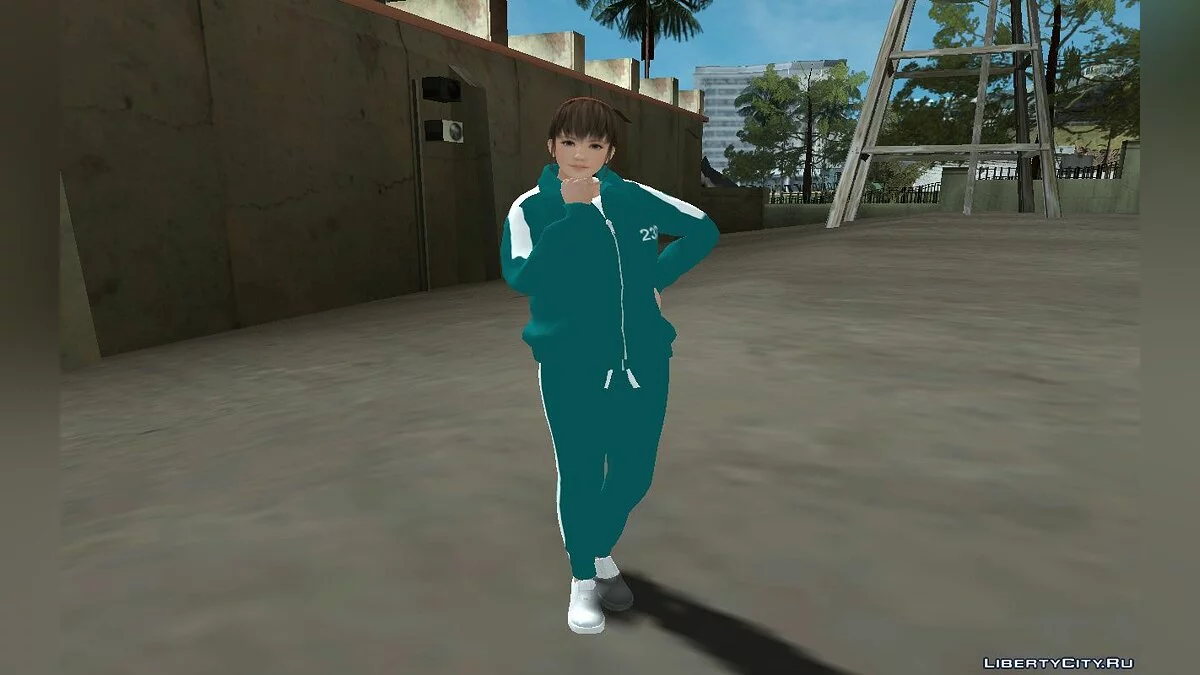 Хитоми в костюме №232 из сериала "Игра в кальмара" / GTA San Andreas