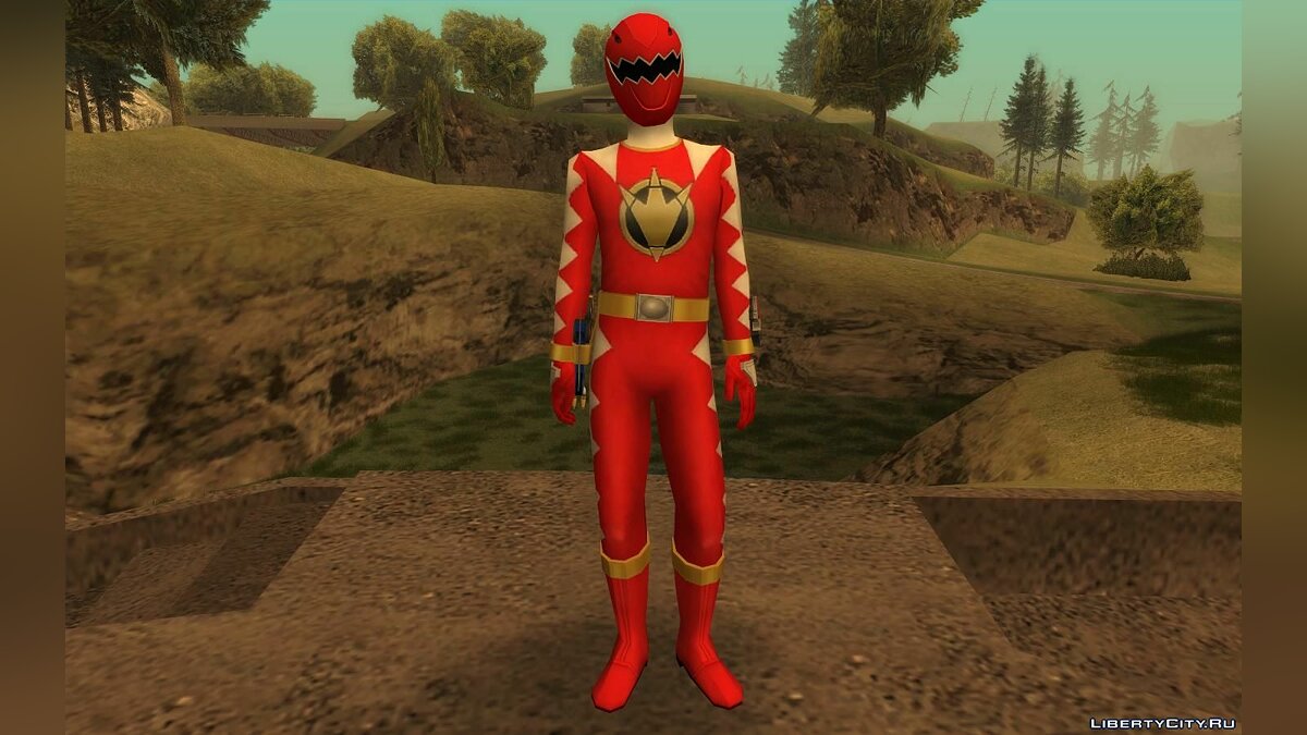 Скачать Красный Рейнджер из Power Rangers Dino Thunder для GTA San Andreas