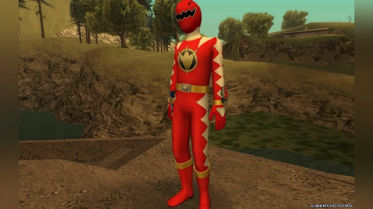 Красный Рейнджер из Power Rangers Dino Thunder / GTA San Andreas