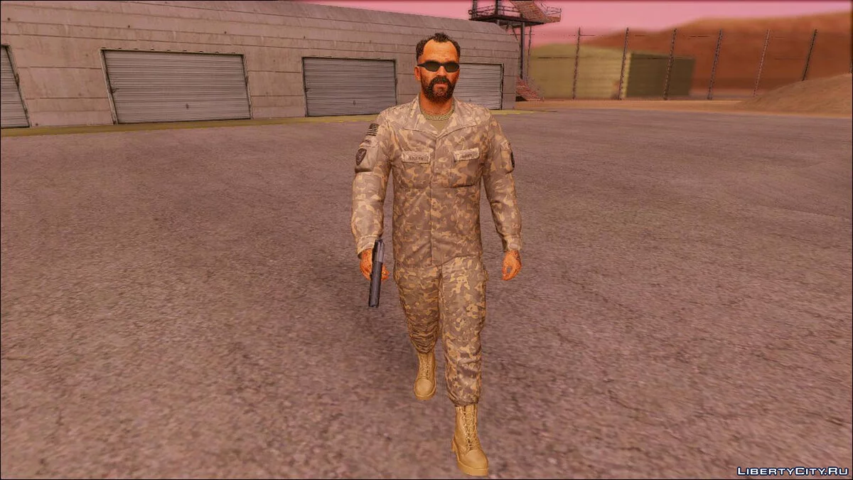 Тревор из GTA 5 в военной форме / GTA San Andreas