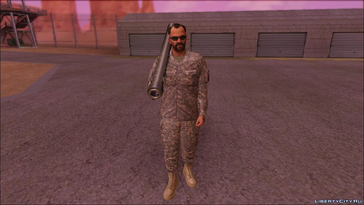 Тревор из GTA 5 в военной форме / GTA San Andreas