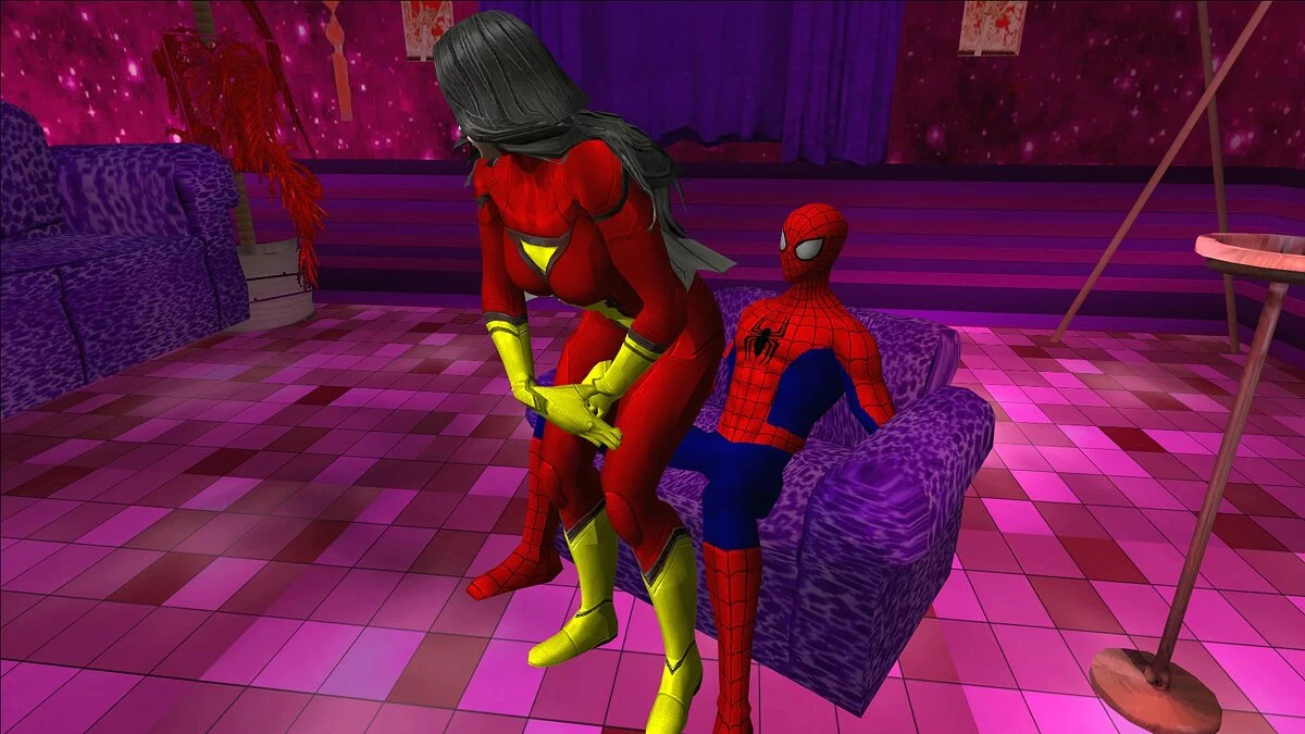Женщина-Паук из Marvel Future Fight / GTA San Andreas
