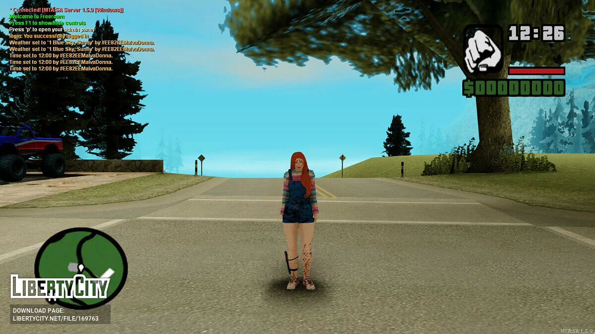 Девушка в костюме Чаки / GTA San Andreas