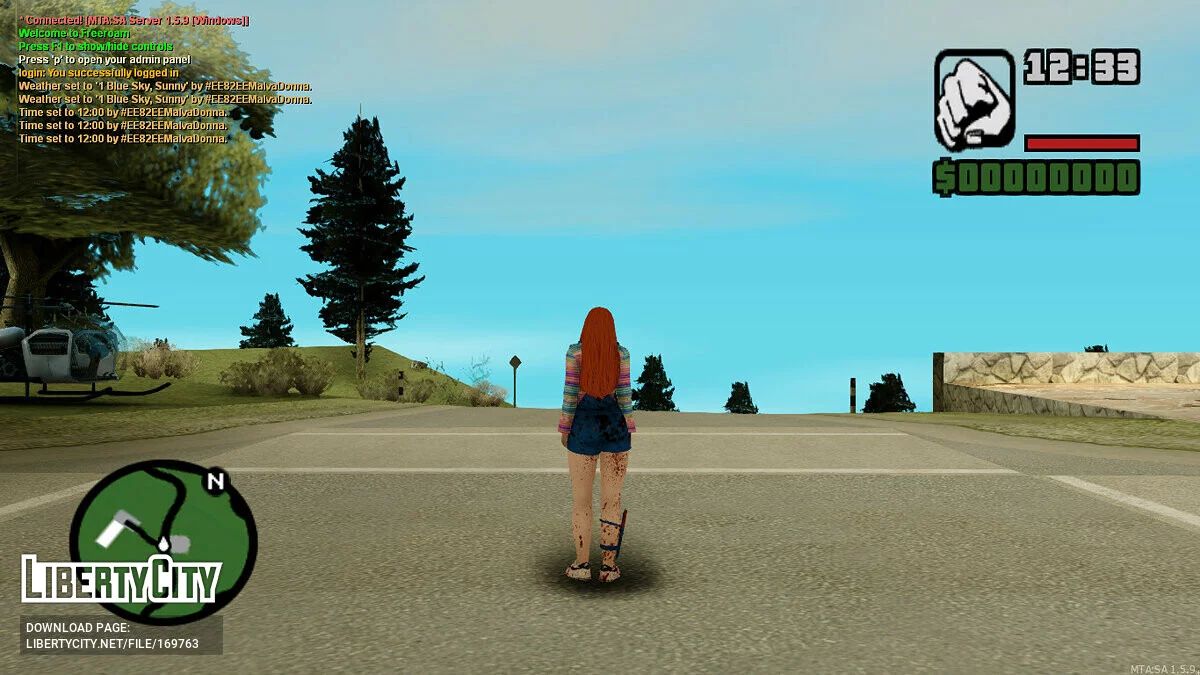 Девушка в костюме Чаки / GTA San Andreas
