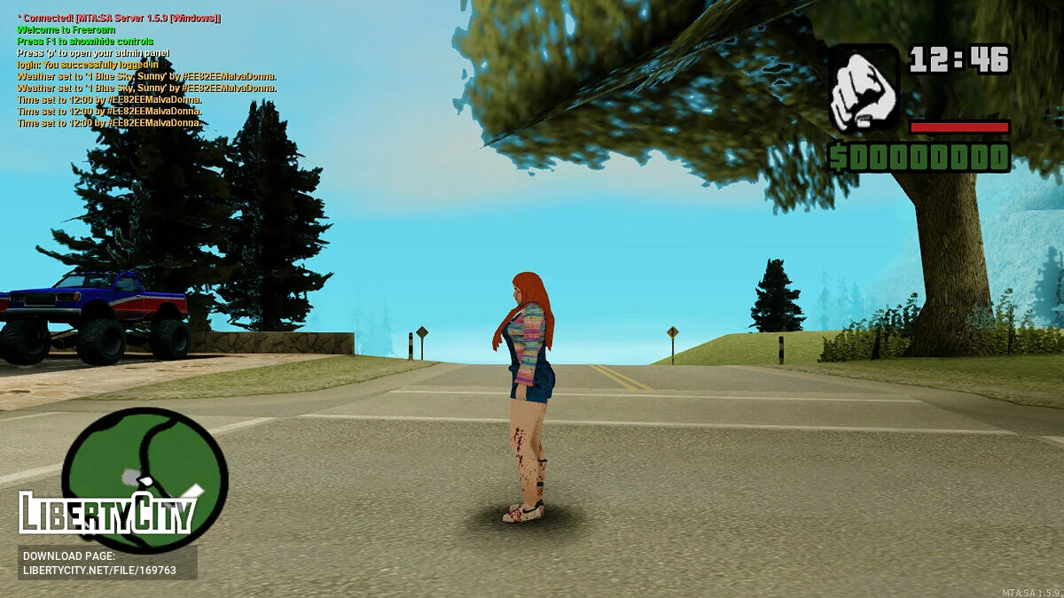 Девушка в костюме Чаки / GTA San Andreas