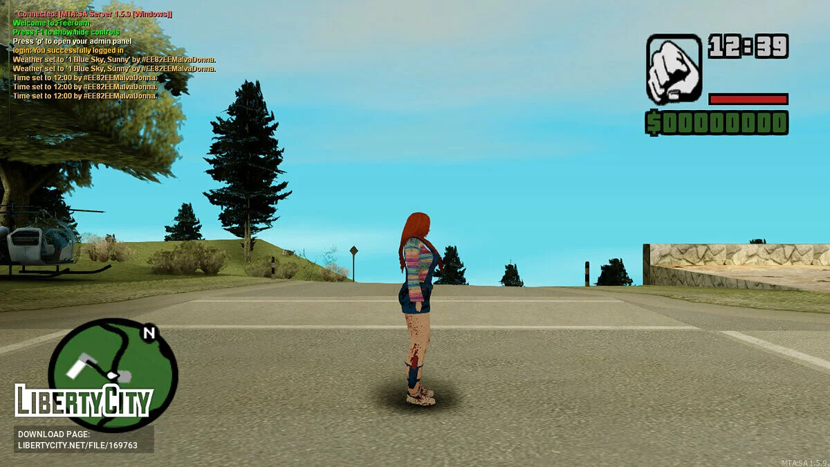 Девушка в костюме Чаки / GTA San Andreas