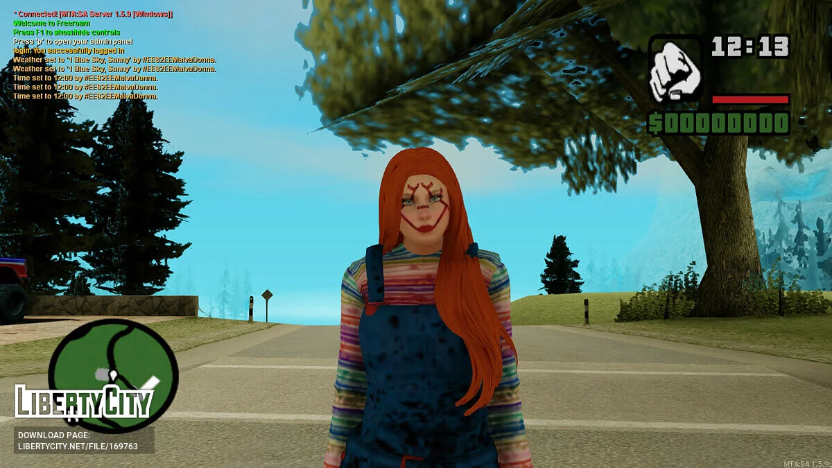 Девушка в костюме Чаки / GTA San Andreas