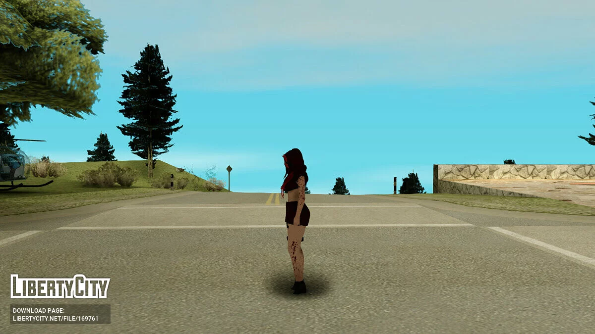 Модель девушки с маской для Хэллоуина / GTA San Andreas